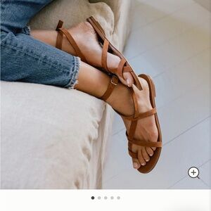 Jenni Kayne Oiled Leather Strappy Sandal 38